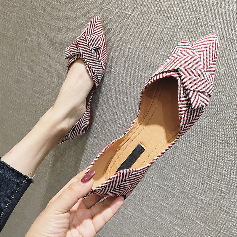 xiangtuibao Fashion Flats for Women Shoes Spring Summer Boat Shoes Pointed toe Casual Slip-on Shoes Elegant Ladies Footwear A1394