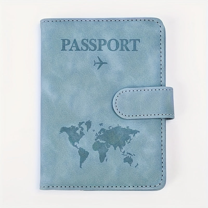 Premium Anti-Theft Travel Passport Wallet - RFID Shielded, Secure & Multifunctional - Durable PU Leather with Card Slots for Safe, Stylish Organization