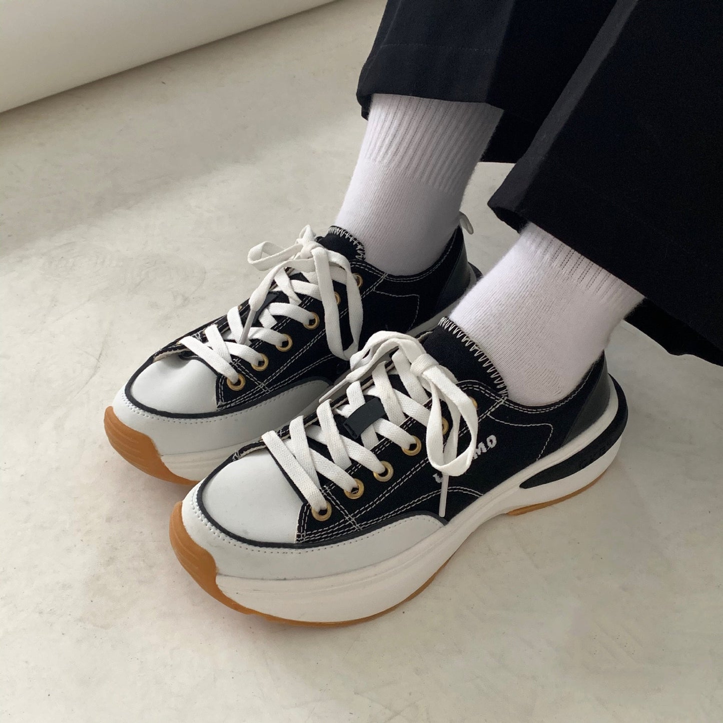 Low-top Women Single Shoes Thick-soled Candy Color Flats Female Canvas Shoes Spring Summer Platform Lady Sneaker