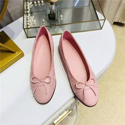 xiangtuibao New Breathable Flats Luxury Designer Leather Shoes Big size women's shoes 35-42 Elegant Comfortable Lady Work Party Shoes