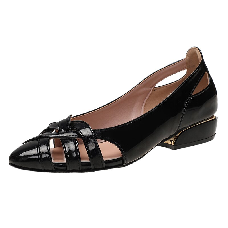 Women Flats Hollow Out Slip On Shallow Ladies Shoes Pointed Toe Casual Woman'S Shoe Summer Fashion Low Heels Plus Size New