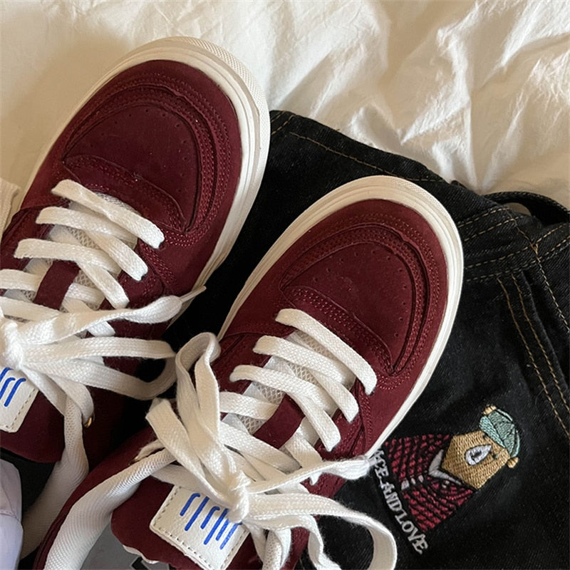 xiangtuibao Spring Sneakers For Women Fashion Casual Ladies Flats Lace Up Woman Sports Sneakers Shoes Tennis Female Vulcanized Shoes