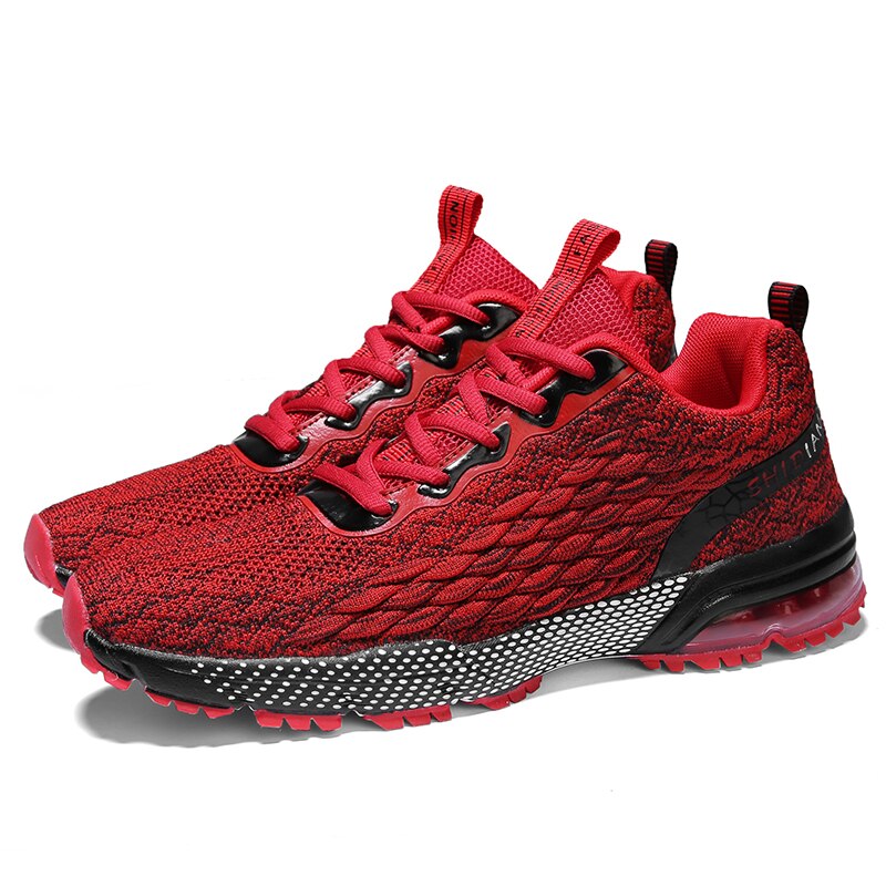 VastWave Air Cushion Men's Running Sport Shoes Sneaker Fish Scale Woven Mesh Men Casual Shoes Light weight Man Leisure Shoe
