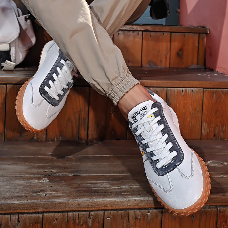 New Mens Sneakers Fashion Men's Shoes Leather Casual Shoes for Men Streetwear Skateboard Korean Tennis Shoes High Quality