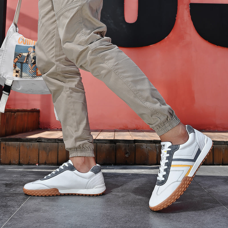 New Mens Sneakers Fashion Men's Shoes Leather Casual Shoes for Men Streetwear Skateboard Korean Tennis Shoes High Quality