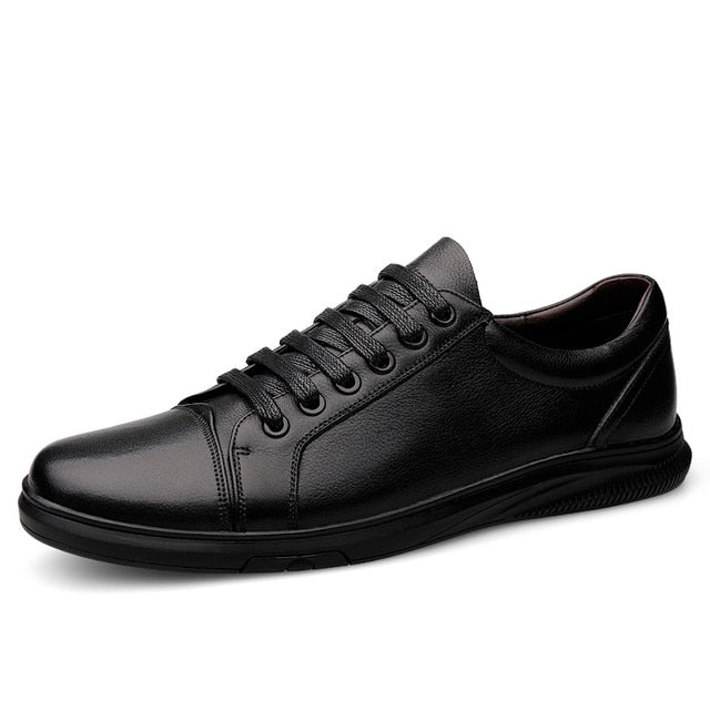 xiangtuibao Genuine Leather Mens Casual Shoes Fashion Flats Man Sneaker Lace Up For Male Leisure Walk Shoes High Quality Outdoor White Shoes