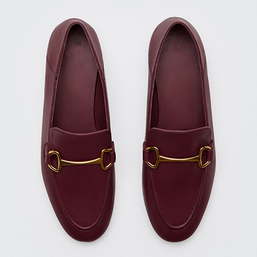 Withered new arrival women shoes women flat shoes england style Horsebit solid sheep soft slip-on loafers women shoes woman