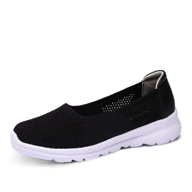 Women's Flat Shoes Casual Loafers Light Sneakers Breathable Women Slip on Shoe Ladies Vulcanized Footwear Walking Comfort