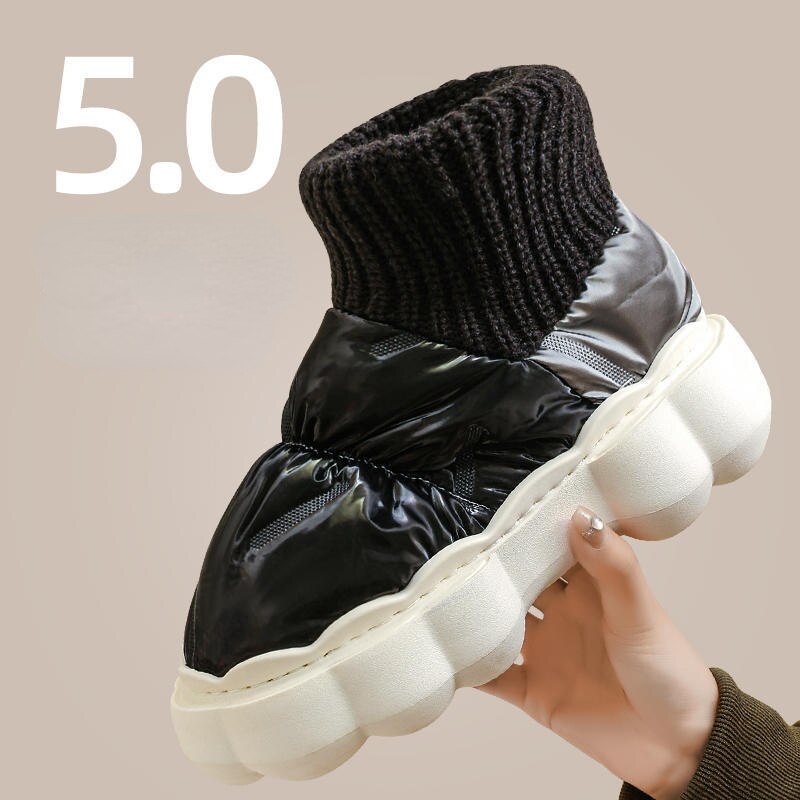 xiangtuibao Winter Boots for Women Chunky High Heels Ladies Shoes Thick Platform Waterproof Comfortable Soft Warm Fur Female Snow Boot