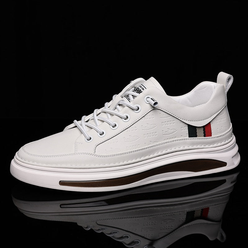 xiangtuibao White Men Leather Sneakers High Quality Luxury Brand Autumn Vulcanized Shoes Sports Jogging Tenis Men Casual Shoes Free Shipping