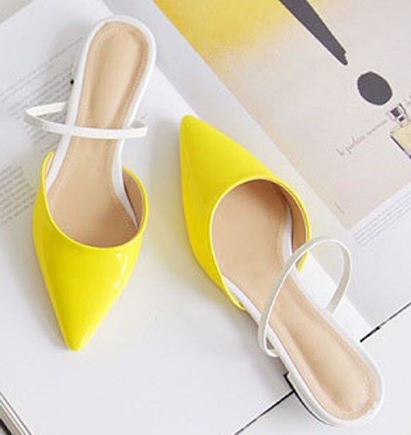 Pointed flat slippers Female summer fashion new toe cap wear Cool drag girl Women's half slippers