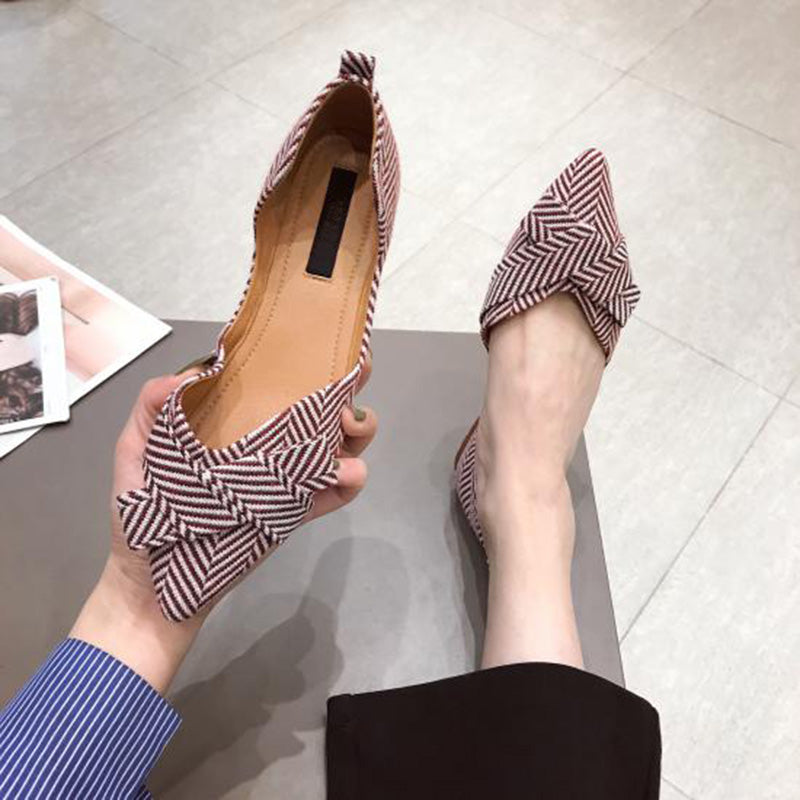 xiangtuibao Fashion Flats for Women Shoes Spring Summer Boat Shoes Pointed toe Casual Slip-on Shoes Elegant Ladies Footwear A1394