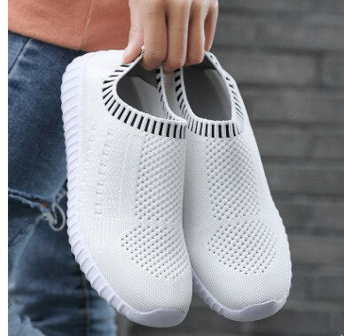 Rimocy New Breathable Mesh Sneakers Women Flats Lightweight Non-slip Sports Shoes Ladies Comfortable Soft Sole Casual Shoes
