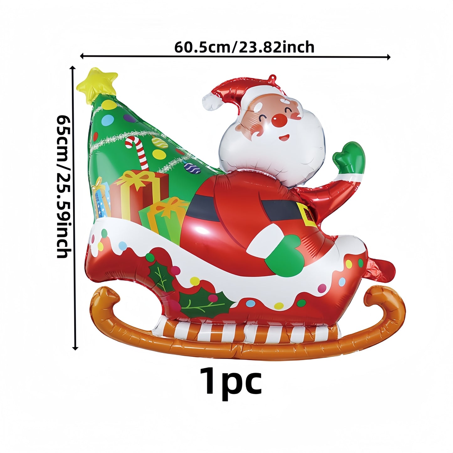 1pc Festive Theme Party Balloons - Santa Claus & Halloween Pumpkin Patterns, Aluminum Foil Balloons for Holiday Decorations, Suitable for Events, Photo Ops, & Shop Displays, Ages 14+