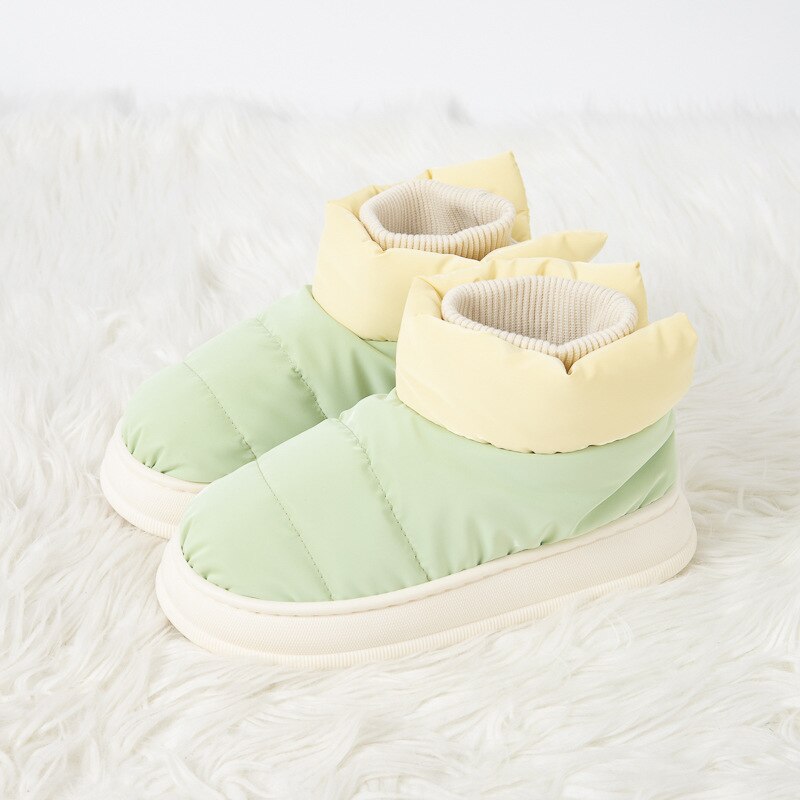 xiangtuibao Flat Heels Women's Shoes Winter Furry Female Ankle Boots Warm Cute Plush Platform Woman Snow Boot Waterproof Footwear