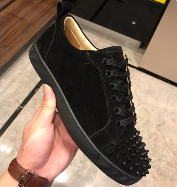 xiangtuibao Genuine Leather Flat Women Sneakers Rivet Colorful Fashion Flat Casual Shoes Men Sneakers Lace-up Spikes Real Leather Classics