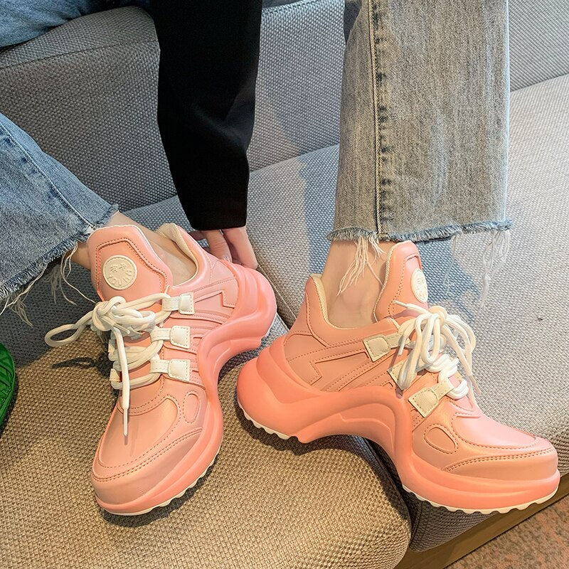 Summer Shoes Women Brand Design Bling Sequined Women's Casual Shoes Fashion Female Chunky Sneakers Stylish Sport Shoes