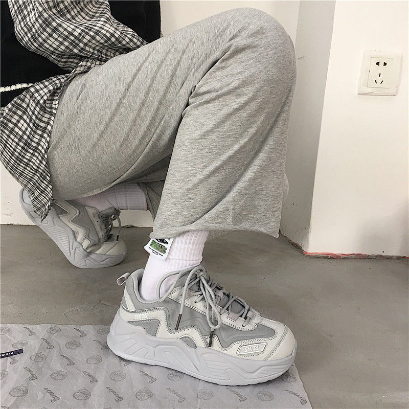 xiangtuibao White Shoes For Women Autumn New Design Women's Platform Sneakers Height Increasing Ladies Sport Shoes 41 42 43 Plus Size