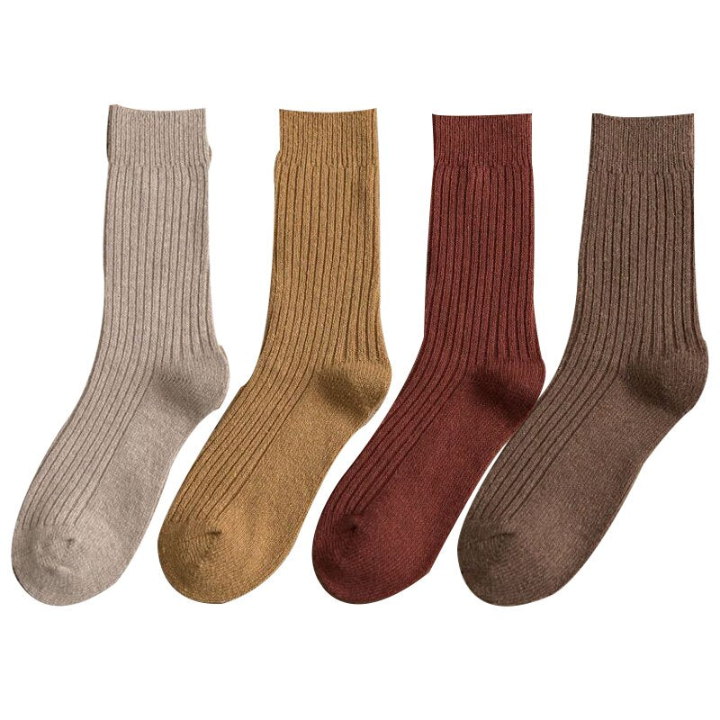 xiangtuibao Wool Socks Women Winter Warm 7 Pairs Pack 2022 New High Quality Harajuku Solid Gifts Socks Stripe Casual Calcetines korea Sox H
