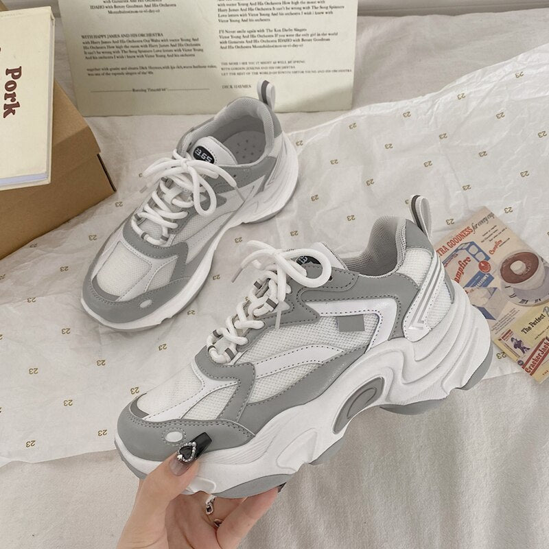xiangtuibao Women Sneakers New Spring Autumn Casual Dad Shoes Trainers Basket Femme Sports Vulcanized Platform Sneakers Women Shoes