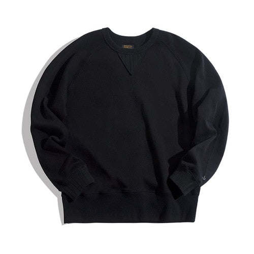 xiangtuibao Vintage Men's Hoodies Sweatshirt Oversize Male Loose Cotton Solid Thicken Warm Sweatshirts Casual Knitting Hoodied Clothes