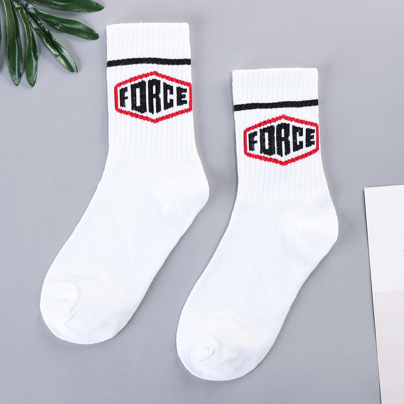xiangtuibao Trends high quality fashion socks Man Women's sports Cotton basketball pattern happy sales digital Pair socks