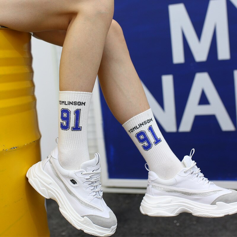 xiangtuibao Trends high quality fashion socks Man Women's sports Cotton basketball pattern happy sales digital Pair socks