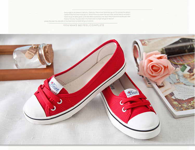 xiangtuibao Women Shoes Fashion Comfortable Sports Sneakers Female Flats Trend Breathable Casual Canvas Shallow Shoes Women's Sneakers