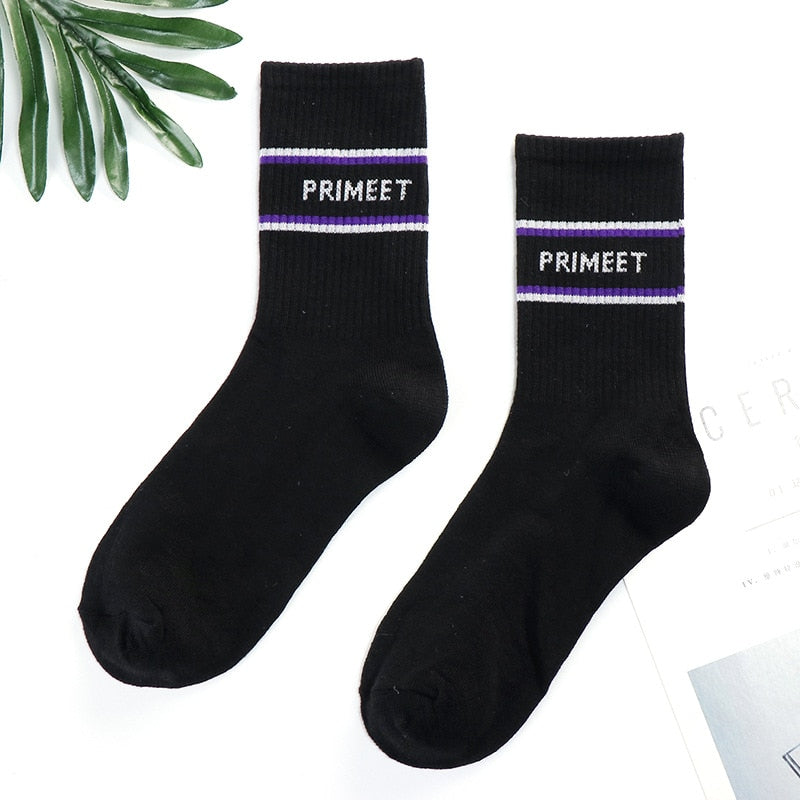 xiangtuibao Trends high quality fashion socks Man Women's sports Cotton basketball pattern happy sales digital Pair socks