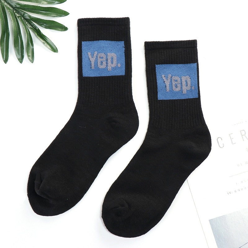 xiangtuibao Trends high quality fashion socks Man Women's sports Cotton basketball pattern happy sales digital Pair socks