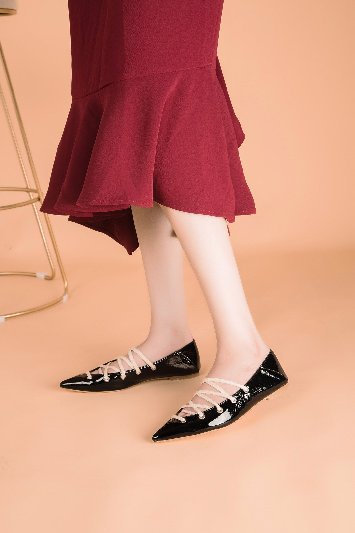 Summer Flats Shoes Women Black Leather Pointed Ballet Flats Single Shoes Two Wear Four Seasons Scoop Shoes Sandalias Shoe