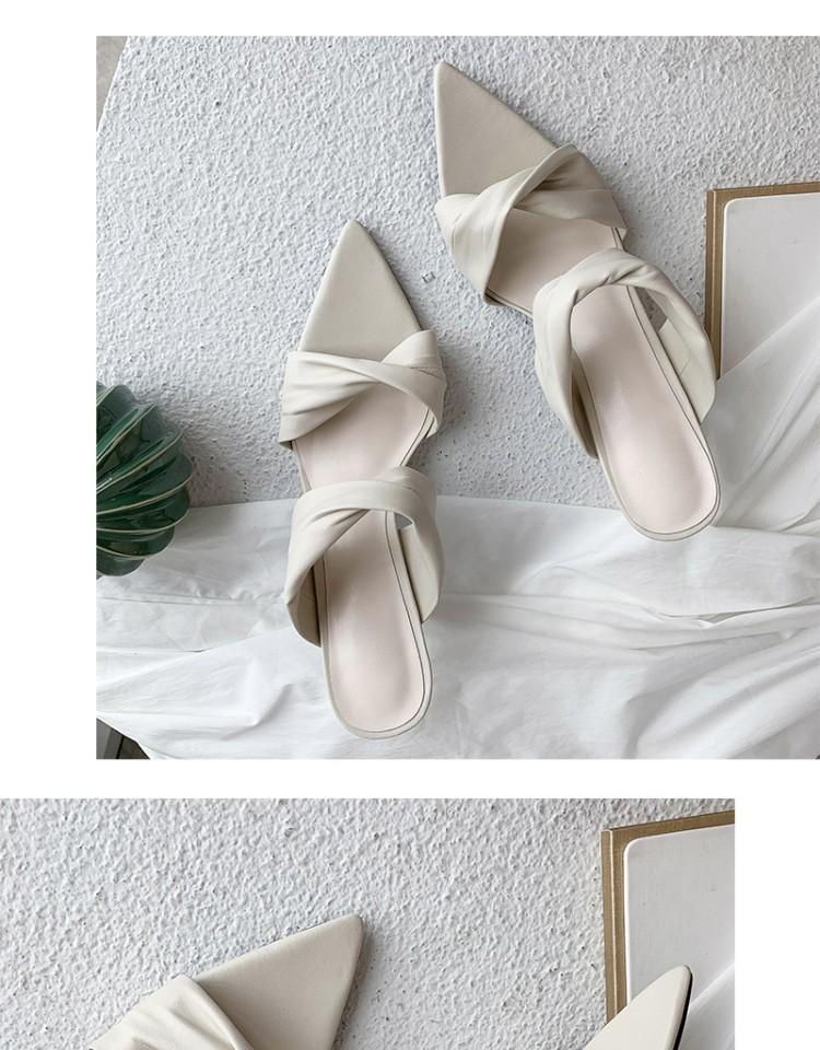 xiangtuibao New Summer Women's High Heel Thin Heeled Slippers Open Toe Fashion Outer Wear Slippers