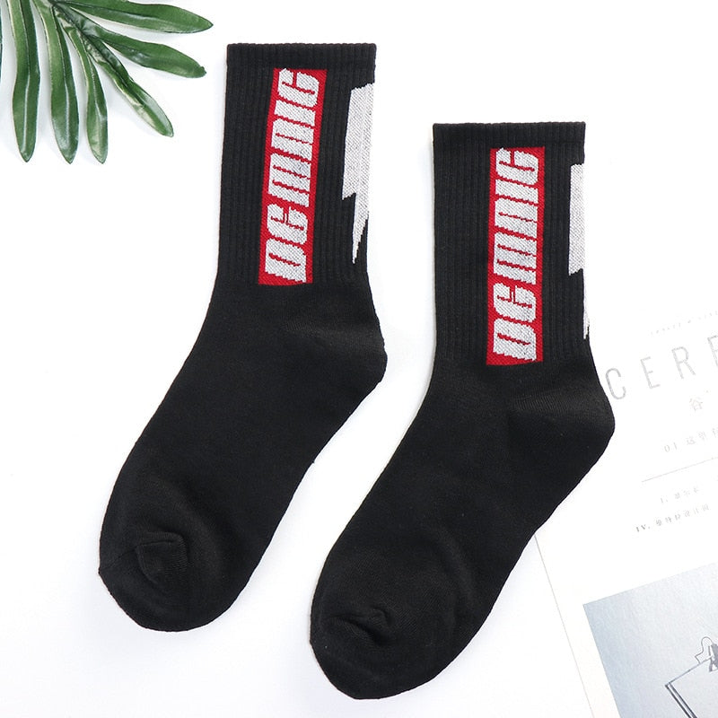 xiangtuibao Trends high quality fashion socks Man Women's sports Cotton basketball pattern happy sales digital Pair socks