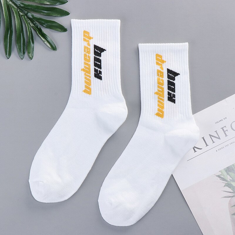 xiangtuibao Trends high quality fashion socks Man Women's sports Cotton basketball pattern happy sales digital Pair socks