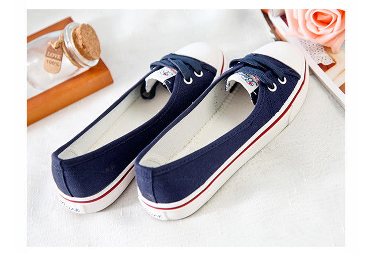 xiangtuibao Women Shoes Fashion Comfortable Sports Sneakers Female Flats Trend Breathable Casual Canvas Shallow Shoes Women's Sneakers