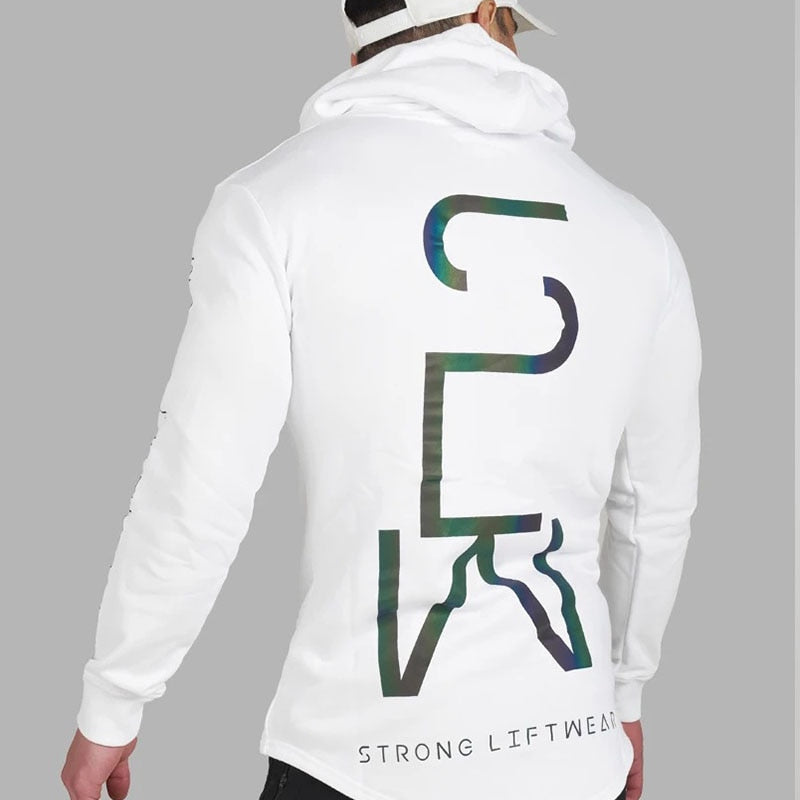 xiangtuibao Reflective Hoodie Men Fashion Colorful Black Hoodies Sweatshirts For Male Gym Hooded Jacket Streetwear Men Tops Zipper