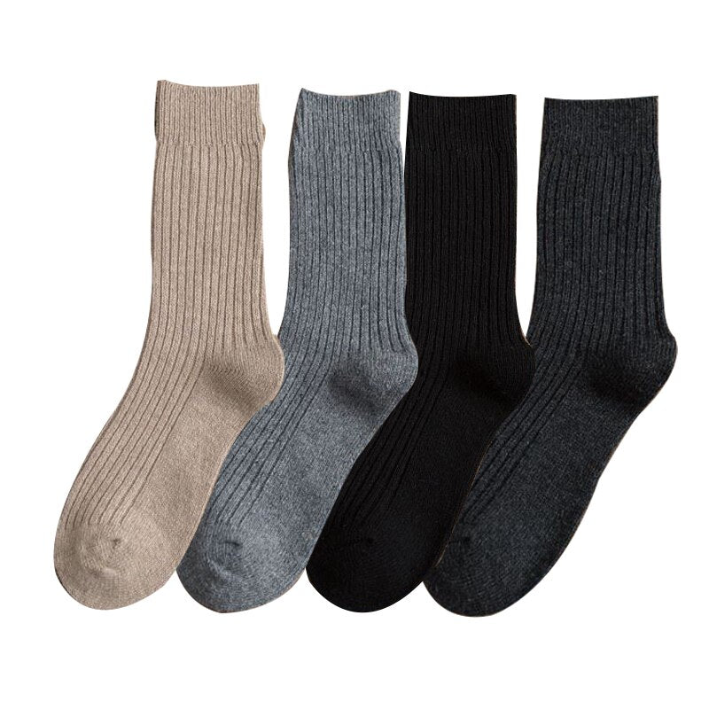 xiangtuibao Wool Socks Women Winter Warm 7 Pairs Pack 2022 New High Quality Harajuku Solid Gifts Socks Stripe Casual Calcetines korea Sox H