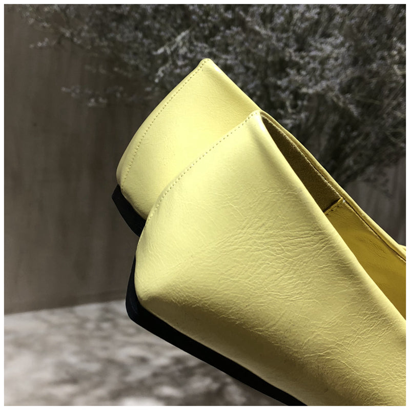 xiangtuibao Brand Design Chain Buckle Flat Shoes Women Flat Heel Ballet Pointed Toe Slip On Female Ballerina Casual Loafers