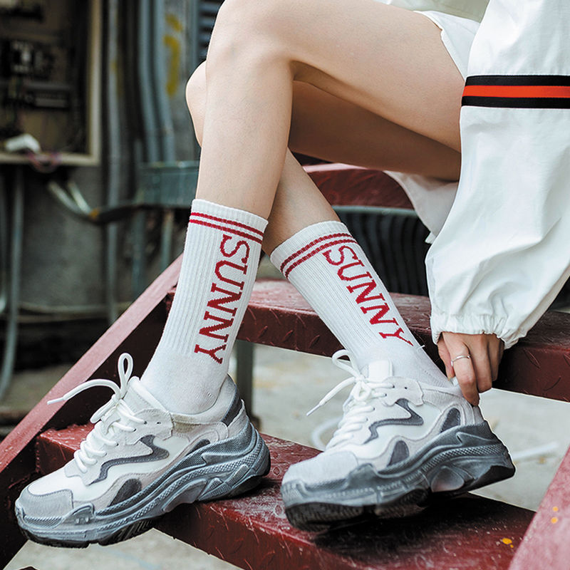 xiangtuibao Trends high quality fashion socks Man Women's sports Cotton basketball pattern happy sales digital Pair socks