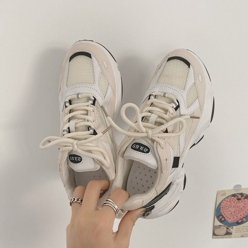 xiangtuibao Women Sneakers New Spring Autumn Casual Dad Shoes Trainers Basket Femme Sports Vulcanized Platform Sneakers Women Shoes