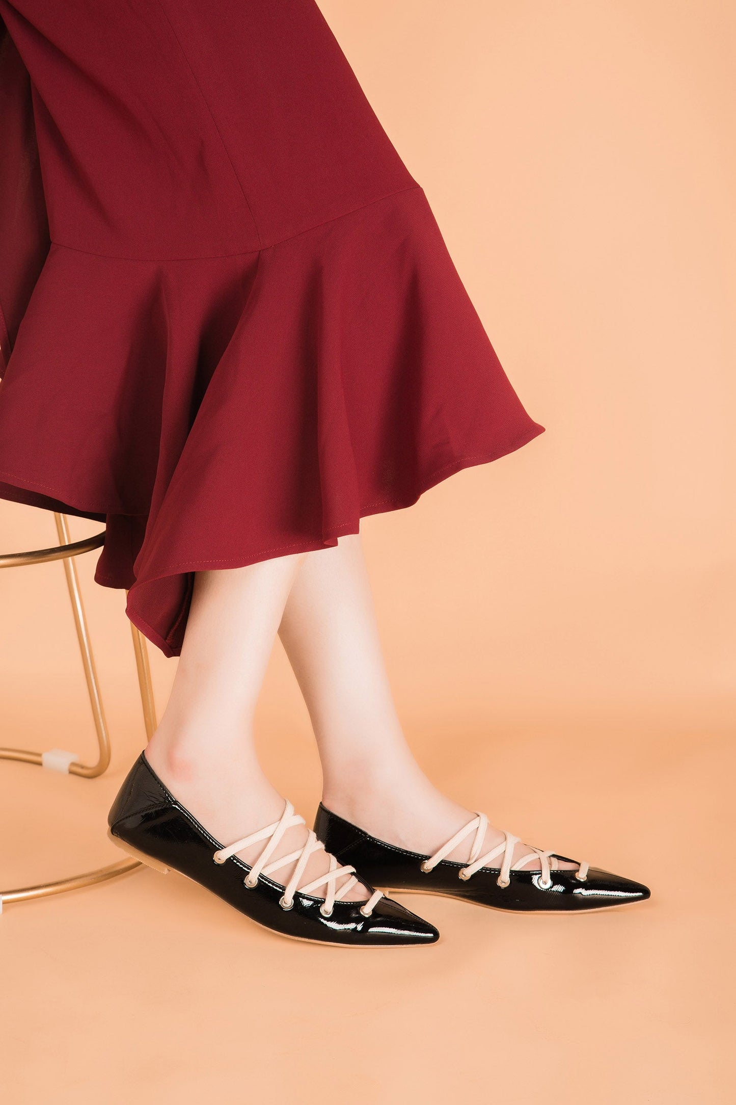 Summer Flats Shoes Women Black Leather Pointed Ballet Flats Single Shoes Two Wear Four Seasons Scoop Shoes Sandalias Shoe