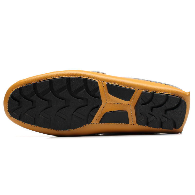 xiangtuibao Men's Shoes Casual Leather Lofer Shoes Light Breathable Half Shoes For Men Classic Male Slip on Flats Soft Loafers Man BIg Size