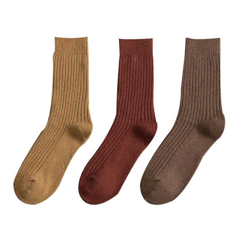 xiangtuibao Wool Socks Women Winter Warm 7 Pairs Pack 2022 New High Quality Harajuku Solid Gifts Socks Stripe Casual Calcetines korea Sox H