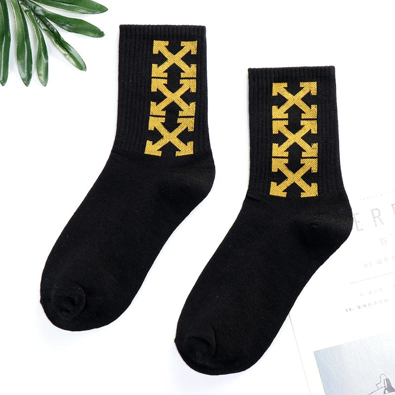 xiangtuibao Trends high quality fashion socks Man Women's sports Cotton basketball pattern happy sales digital Pair socks