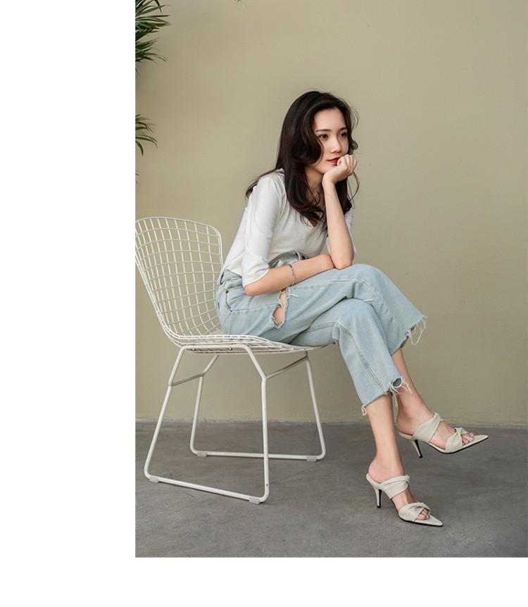 xiangtuibao New Summer Women's High Heel Thin Heeled Slippers Open Toe Fashion Outer Wear Slippers