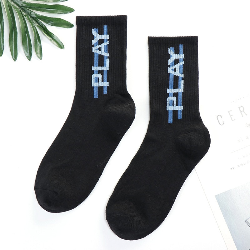 xiangtuibao Trends high quality fashion socks Man Women's sports Cotton basketball pattern happy sales digital Pair socks