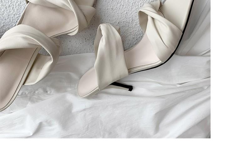 xiangtuibao New Summer Women's High Heel Thin Heeled Slippers Open Toe Fashion Outer Wear Slippers