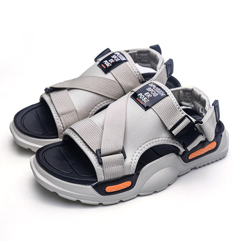 New Fashion Men Slippers Designer Slides Summer Beach Sandals Comfortable Non-slip Water Shoes Open Toe Sandal Side 39-45