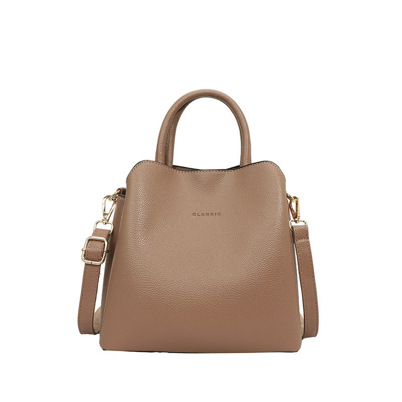 2025 Handbag spring fashionable simple bag multi-compartment large-capacity women's tote bag Korean version of the new commuter satchel