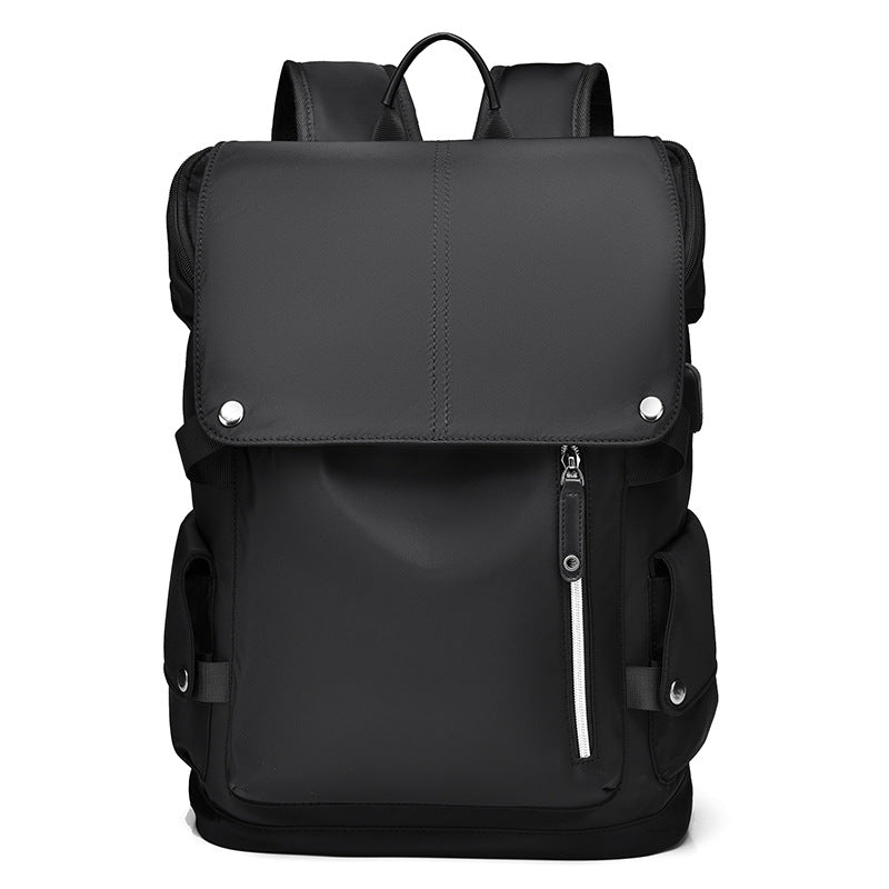 2025 Men's backpack Fashion trend Personalized computer backpack Large capacity USB port Korean version Student backpack
